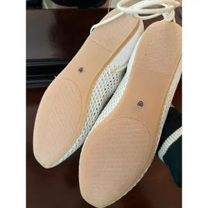 Rothy's Ballet Flats Women 10.5 Vanilla The Wrap Ankle Tie Sustainable Knit Shoe thumbnail 5