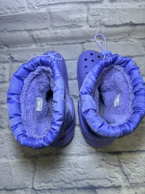 Crocs Classic Lined Neo Puff Snow Boots Purple Faux Fur Insulated M5/W7 thumbnail 7