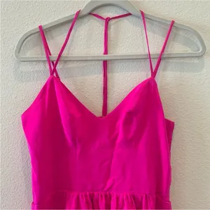 Amanda Uprichard Barbie Hot Pink Mini Dress silk M thumbnail 3