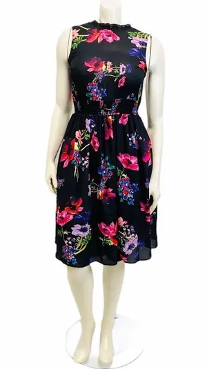 MODCLOTH Floral Women’s Small Savor the Occasion A Line Sleeveless Floral Dress thumbnail 3