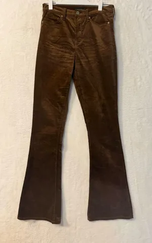 Banana Republic Brown Corduroy High Rise Flare Leg‎ Pants Womens 27 Inseam 31 thumbnail 1