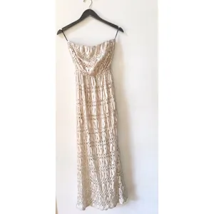 Forever 21 Champagne Lace Strapless Maxi Dress thumbnail 3