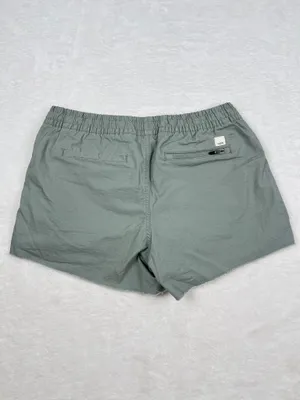 Vuori Vintage Ripstop Shorts Sage Green Raw Hem Organic Cotton Size Small thumbnail 3