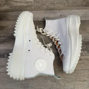 Converse Run Star Hike Hi Egret Peach Dream Platform Sneakers Size M9 W10.5 thumbnail 8