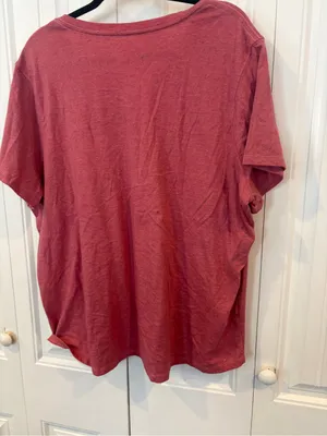 Carhartt pink marled knit relaxed fit v neck size 3X thumbnail 2