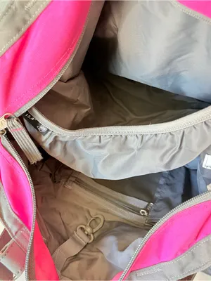 JanSport Ella Daily Tote Handbag Carryall Duffel Bag Pink and Gray 17x13" thumbnail 10