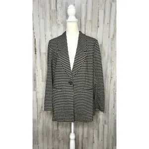 Sanctuary Women's Blazer Medium Multicolor‎ Mini Houndstooth One-Button Tailored thumbnail 4