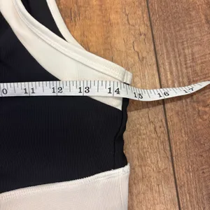 Kyodan Sports Bra Athletic Tank Size Medium Black White Open Back Sleeveless thumbnail 4