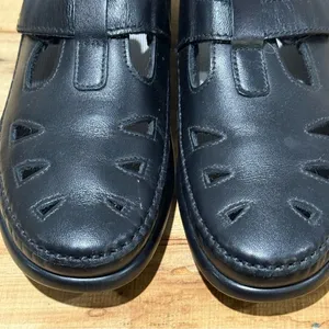 SAS‎ Roamer womens black leather strap loafers size 6N A26 thumbnail 5