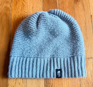 The North Face Women's Purrl‎ Stitch Beanie Winter Hat TNF Grey Blue thumbnail 1