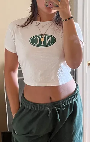 NYC Baby Tee White thumbnail 1
