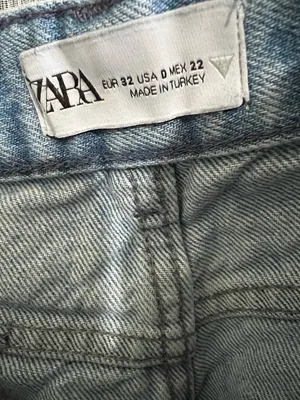 Zara Light Blue Floral-Print Jeans thumbnail 4