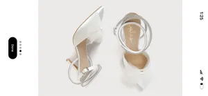 Lulus Satin Bow Heels White thumbnail 3