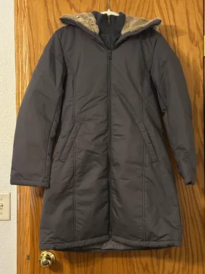 Hoodlum Women's Gray Insulated 2 in 1 Hooded Long Puffer Coat - NWT - Size L thumbnail 1