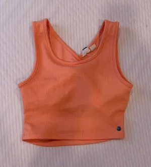 Roxy Orange crop top with criss crossed back thumbnail 1