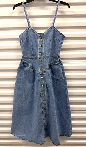 Rolla’s Gloria Denim Midi Dress Country Blue Womens Size 26 thumbnail 1