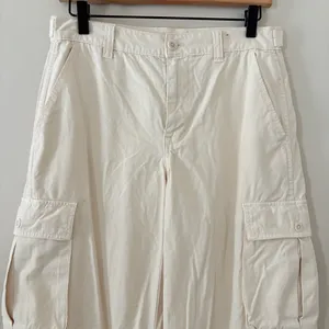 Madewell Garment-Dyed Low-Slung Straight Cargo Pants Cream‎ Vintage Linen 26 thumbnail 5