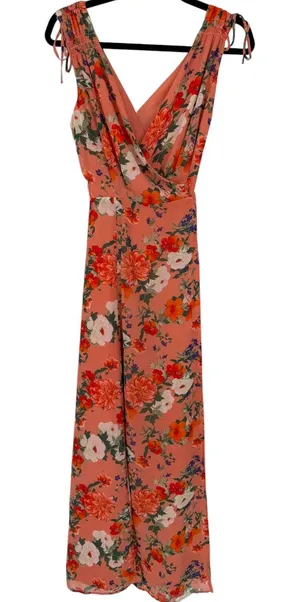 NWT Eva Mendes NY&C Women's Floral Wrap Maxi‎ Dress Size Small Feminine Romantic thumbnail 1
