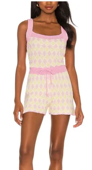 NWT Free People Dream‎ Diamondd shorts romper size large thumbnail 1