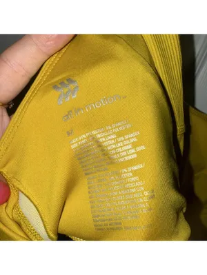 All in motion Yellow sports bra with built in bra #activewear #gymwear #fitness thumbnail 3