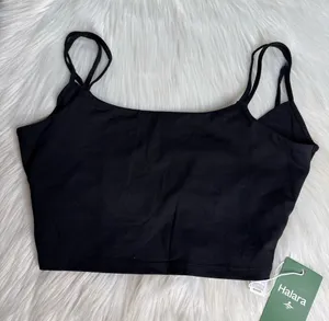 Halara Black Cami Strap Sports Bra NWT L thumbnail 1