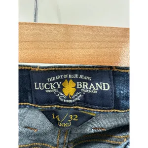 Lucky Brand Sofia Boot Ankle Medium Wash Blue Denim Jeans Womens‎ 14/32 AX35 thumbnail 5