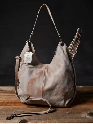Free People We The Free Sabine Slouchy Bag in Fog Gray thumbnail 1