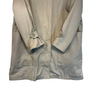 London Fog Women‎ Beige Trench Coat Barncoat Vintage Retro Cozycore Size 14 thumbnail 6