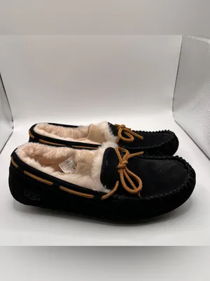 UGG Womens Dakota Slipper Black Suede Size 7 excellent condition thumbnail 4