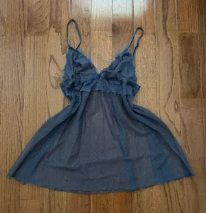 NWOT Victoria’s secret blue sheer lace babydoll chemise slip thumbnail 4