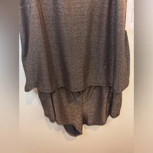 Linea Donatella NWT Women’s‎ Metallic Copper Black Pajama Set Size XL thumbnail 5