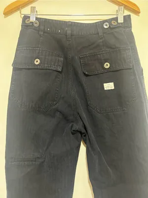 P&CO Womens Service Fatigue Cotton Workwear Denim Pants in Black Size 10 thumbnail 6