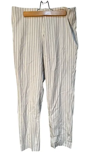 A New Day Women's Size 10 Zip Side Skinny Dress‎ Pant White Blue Gray Stripe thumbnail 1