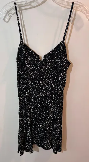 Forever 21 Black Sundress With Cream dots thumbnail 3