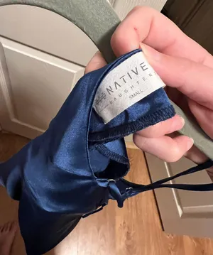 Native Daughters Blue Silk Mini Dress thumbnail 3