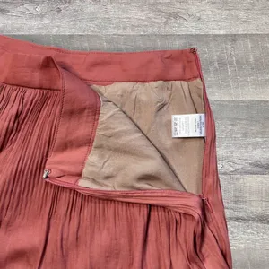 ee:some NEW Mini Pleated High Waisted Dress Short Womens S Coral Romantic Flowy thumbnail 5
