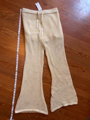 NWT-Earthbound high waisted knit pants with built in shorts thumbnail 2