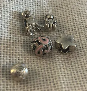 A550 charm bracket silver plated 5 pcs Gray thumbnail 1