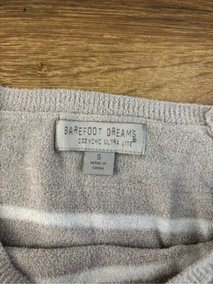 Barefoot Dreams CozyChic Lite Striped Raglan Pullover Tan thumbnail 3