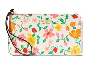 Kate Spade Lucy strawberry Garden wallet Medium Wristlet NWT thumbnail 2