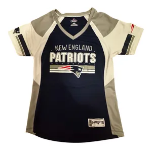 Majestic Fan Fashion New England Patriots V Neck T Shirt Medium thumbnail 1