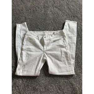Stevie Hender Jeans Womens Size 9 White Skinny Slim Distressed Raw Hem thumbnail 2