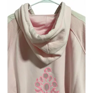Free People‎ Movement Racing Striped Hoodie Heirloom Pink Women's Size Medium thumbnail 4