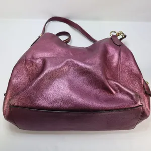 Coach Hallie Pebble Leather Shoulder Bag Metallic Berry F80271‎ Hobo Redefined thumbnail 11