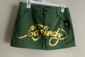 Ed Hardy Mini Skirt Size M NWT Vintage Inspired thumbnail 1