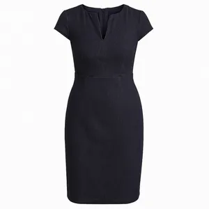 Banana Republic Dark Wash Denim Stretch Dress Size 4 Cap Sleeve Career Chic Sexy thumbnail 6