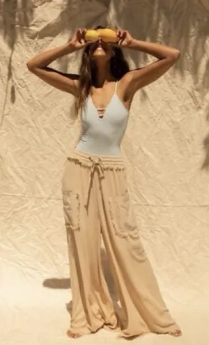 FP Movement by Free People Cream Wide-Leg Pants thumbnail 1