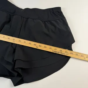 Apana Black Ruffle Active Athletic Shorts Built-In Panty Gym Workout Size M thumbnail 8