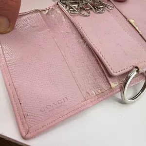 Coach 6-Ring Key Case Beige Signature C Canvas Key Case thumbnail 7