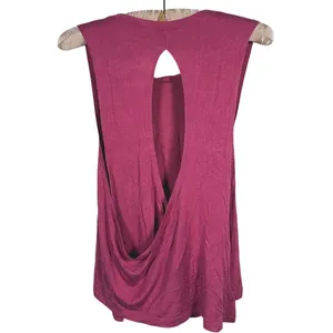 Beyond Yoga Wrap Around Tank Top Size Medium Berry Pink Pilates Barre Athleisure thumbnail 3